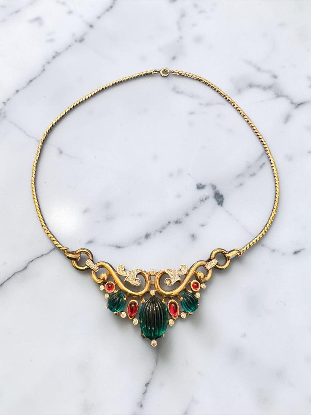RARE 1949 Crown Trifari Alfred Philippe Moghul Necklace